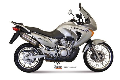 [H.023.L7] Mivv Slip-On Suono St. Steel con tapa carbono Honda XLV 650 Transalp  2000-04