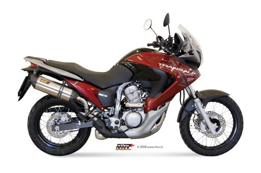 [H.040.L7] Mivv Slip-On Suono St. Steel con tapa carbono Honda XLV Transalp  700 2008-13