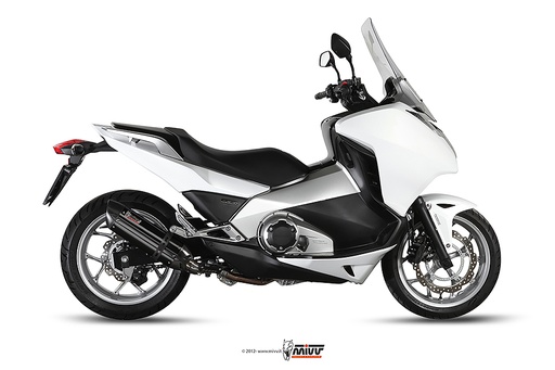 [H.046.L9] Mivv Slip-On Suono black con tapa carbono Honda Integra  700/750 / NC 700/750 S / X