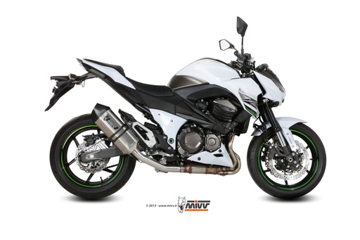 [K.032.LRX] Mivv Slip-On Speed edge St. Steel con tapa carbono Kawasaki Z800 2013-16