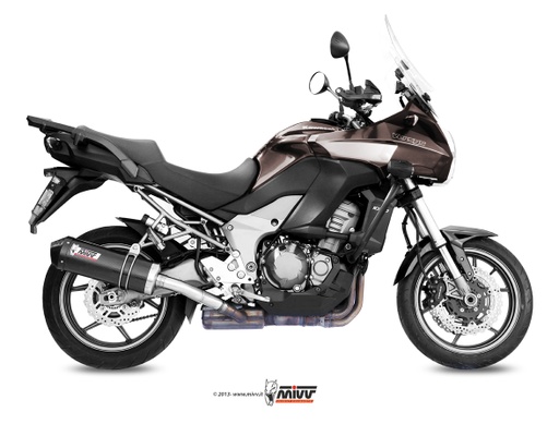 [K.034.LEC] Mivv Slip-On Oval carbono con tapa carbono Kawasaki Versys 1000 2012-14