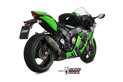 [K.042.L6P] Mivv Slip-On GP Pro titan Kawasaki ZX-10 R / RR / SE 2016-24