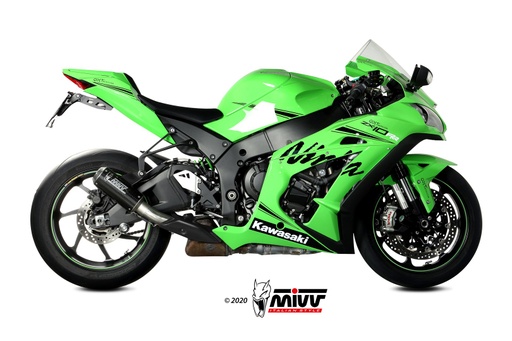 [K.042.LM3C] Mivv Slip-On Mk3 carbono Kawasaki ZX-10 R / RR / SE 2016-24