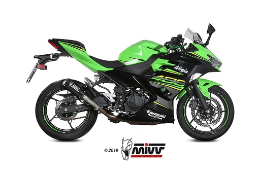 [K.047.SM3C] Mivv Slip-On Mk3 carbono Kawasaki Ninja 400 2018-20 / Z400 2019-20