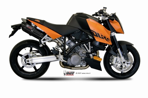 [KT.002.L9] Mivv 2 Slip-On Suono black con tapa carbono KTM 990 Superduke 2005-11