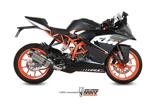 [KT.016.L7] Mivv Full system 1x1 Suono St. Steel con tapa carbono KTM RC 125 2014-16