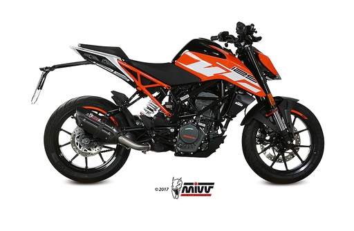 [KT.019.L9] Mivv Slip-On Suono black con tapa carbono KTM 125/390 Duke / RC 125/390 2017-20