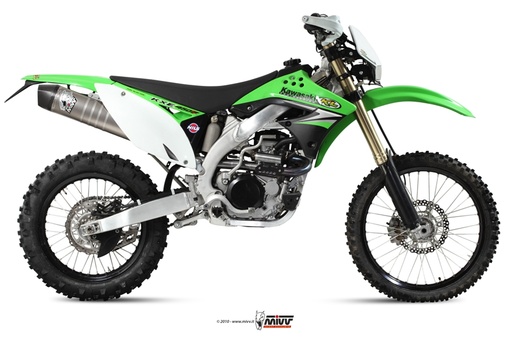 [M.KA.014.SXC.F] Mivv Full system 1x1 Oval St. Steel Kawasaki KX 450 F 2009-12