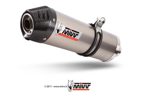 [S.019.L4C] Mivv Full system 2x1 Oval titan con tapa carbono Suzuki DL V-Strom 650 2004-06