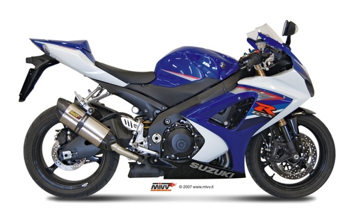 [S.028.L7] Mivv 2 Slip-On Suono St. Steel con tapa carbono Suzuki GSX-R 1000 2007-08