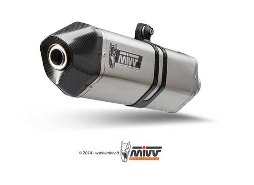 [S.038.LRX] Mivv Full system 2x1 Speed edge St. Steel con tapa carbono Suzuki DL V-Strom 650 2012-16