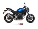 Mivv Slip-On Oval titan con tapa carbono Suzuki SV 650 / X 2016-24