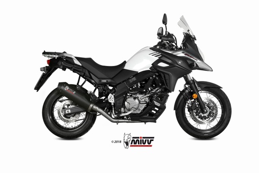 [S.049.LEC] Mivv Full system 2x1 Oval carbono con tapa carbono Suzuki DL V-Strom 650 / XT 2017-24