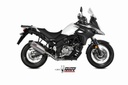 Mivv Full system 2x1 Oval titan con tapa carbono Suzuki DL V-Strom 650 / XT 2017-24