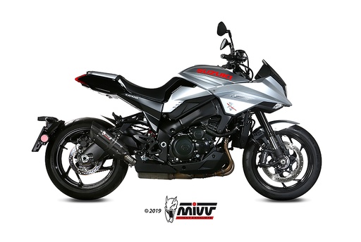 [S.056.L9] Mivv Slip-On Suono black con tapa carbono Suzuki GSX-S 1000 Katana 2019-24