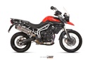 Mivv Slip-On Oval titan con tapa carbono Triumph Tiger 800 XC / XR / XRx / XCx / XRT / XCA 11-16