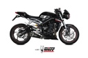 Mivv Slip-On Delta Race black Triumph Street Triple R / S / RS 2017-23