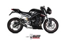 Mivv Slip-On X-M5 black Triumph Street Triple R / S / RS 2017-23