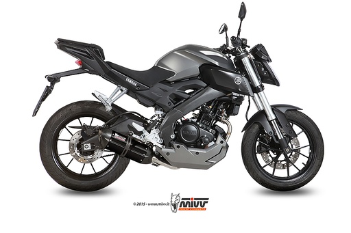 [Y.047.L9] Mivv Full system 1x1 Suono black con tapa carbono Yamaha MT-125 2015-19 / YZF R125 2014-18