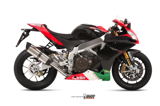 [A.009.L7] Mivv Slip-On Suono St. Steel con tapa carbono Aprilia RSV4 APRC / Tuono V4 APRC 2011-16