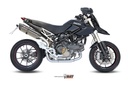 Mivv Slip-On Suono St. Steel con tapa carbono Ducati Hypermotard 1100 2007-09 /  1100 EVO 2010-12