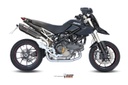 Mivv Slip-On Suono black con tapa carbono Ducati Hypermotard 1100 2007-09 / 1100 EVO 2010-12