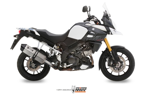 [S.042.LRX] Mivv Slip-On Speed edge St. Steel con tapa carbono Suzuki DL V-Strom 1000 / V-Strom 1050 / XT