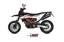 Mivv Slip-On Oval black con tapa carbono KTM 690 SMC R 2020-23