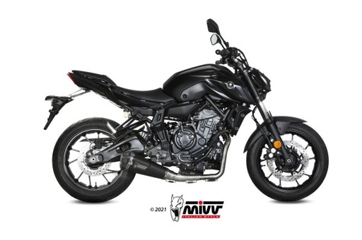 [Y.074.LDRB] Mivv Full system 2x1 Delta Race black Yamaha MT-07 / FZ-07 2021-24