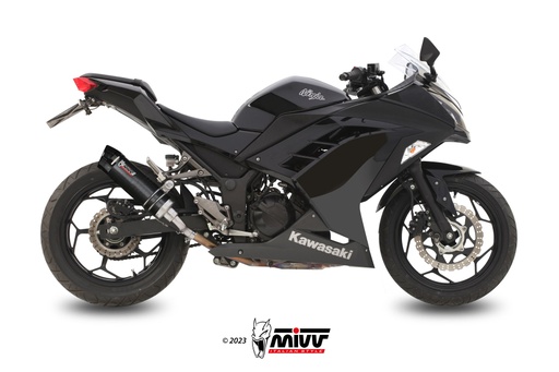 [K.038.L2SC] Mivv Slip-On GP carbon con tapa carbono Kawasaki Ninja 300 2013-16 / Z300 2015-16